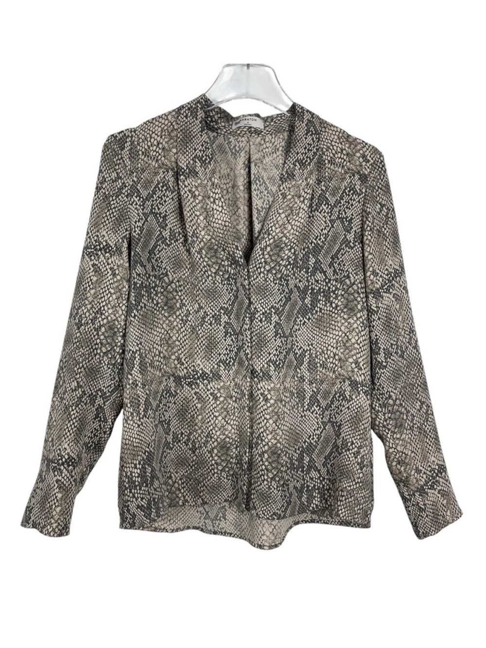 Aritzia Babaton Blouse Top Snakeskin Print Brown Size Small